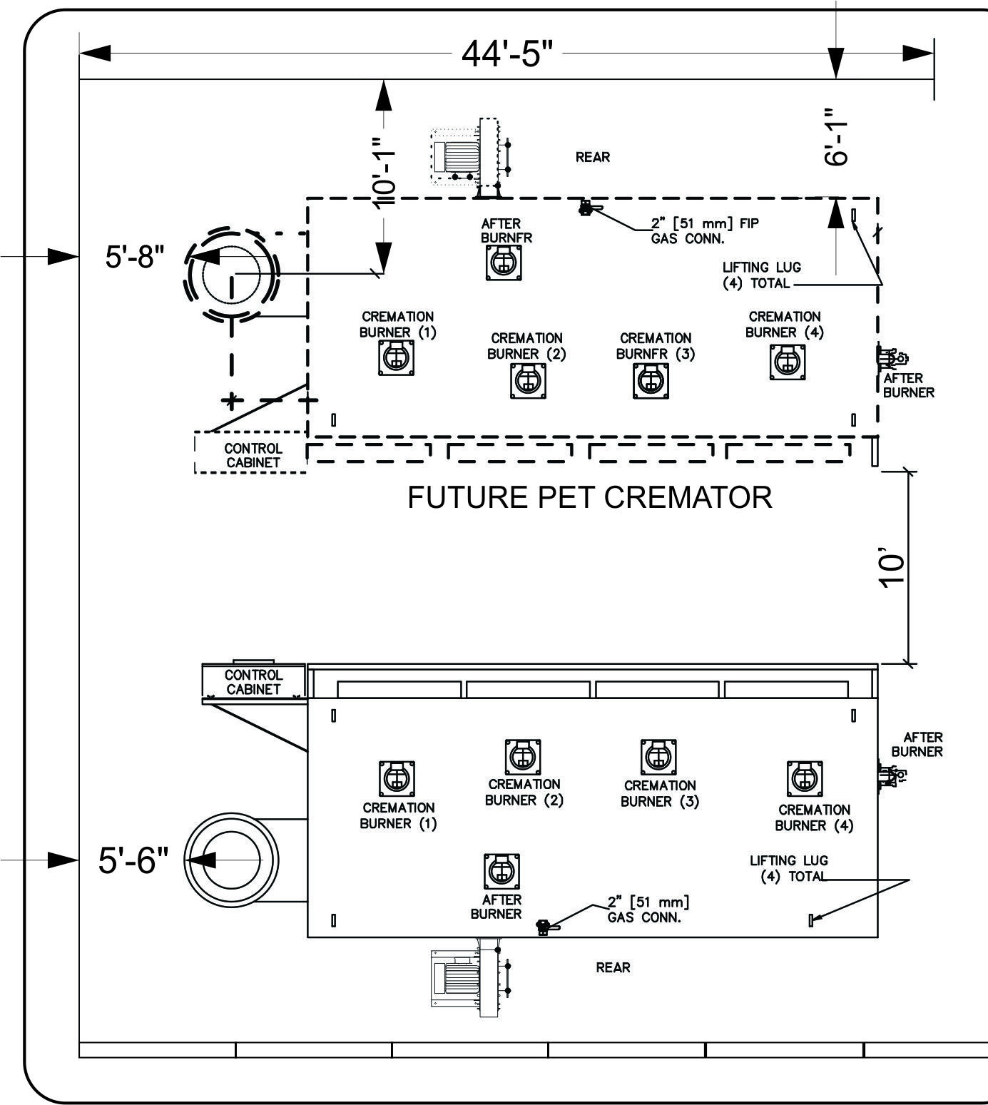 Engineering Drawing of a Crematory